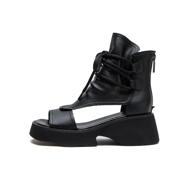 Yao Qia Roman Sandals 5cm Women's-0