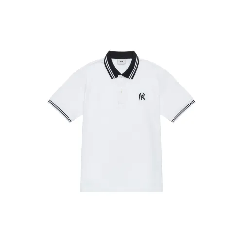 MLB Base Logo Polo Shirts Unisex Ivory