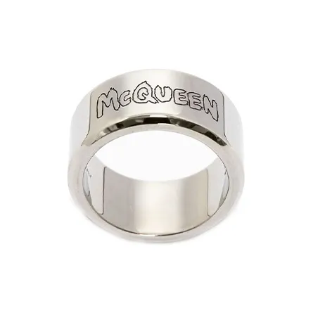 Alexander McQueen Rings Men Silver