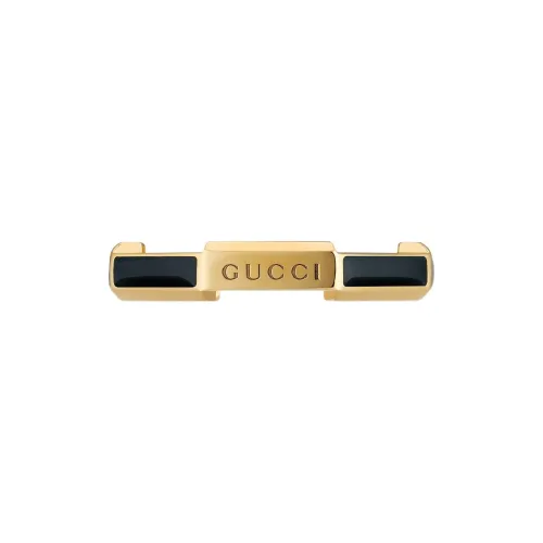 GUCCI Link To Love Series Rings Women's Black/Gold