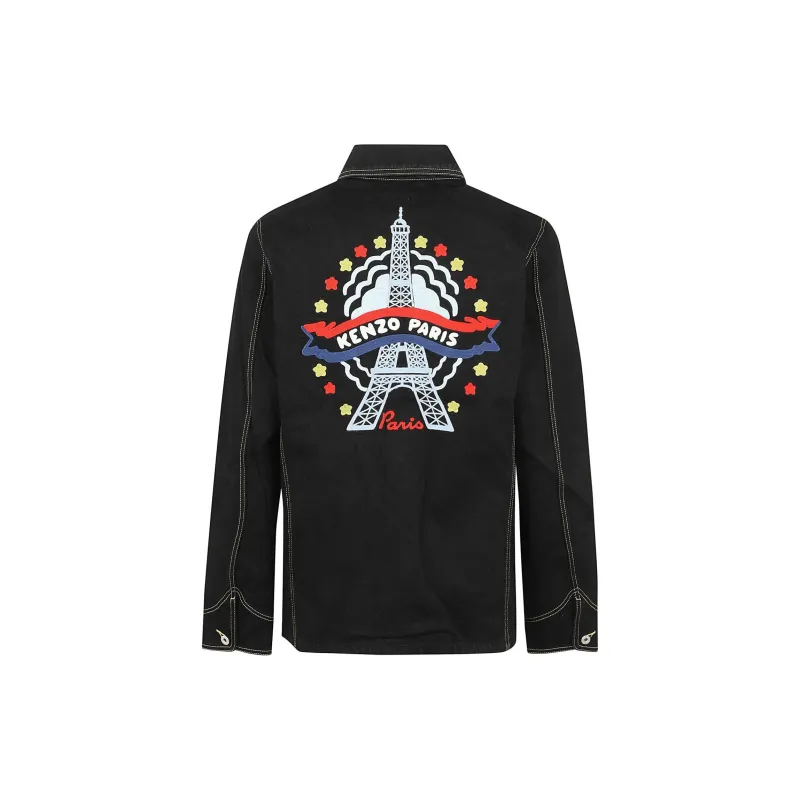 KENZO Graphic Printed Denim Jacket-1