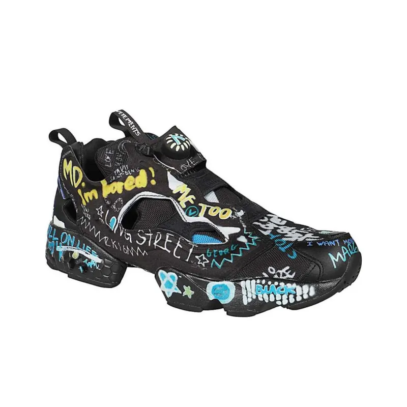 Reebok Instapump Fury Vetements Black Scribble-2