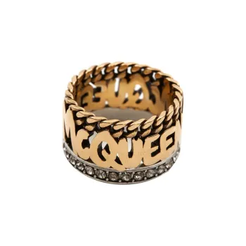 Alexander McQueen Graffiti Embellished Ring