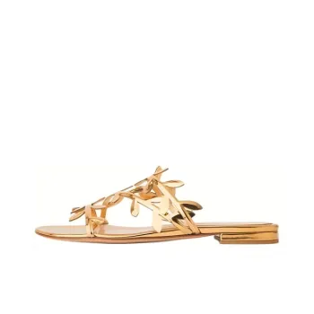 GIANVITO ROSSI Flavia Leather Flat Sandals