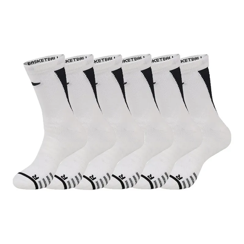 LiNing Mid Calf Socks Unisex Combo Set White-5
