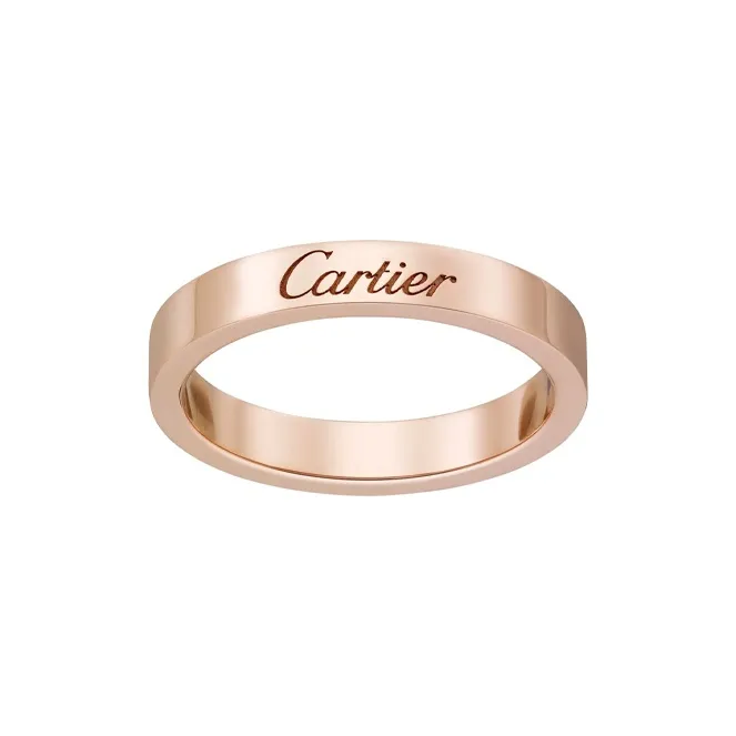 CARTIER C De Cartier Rings 18K Rose Gold Rings Unisex Rose Gold-3