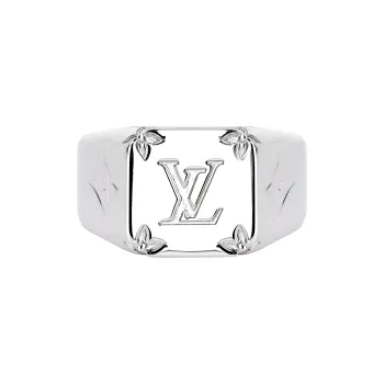 LOUIS VUITTON Monogram Signet Ring