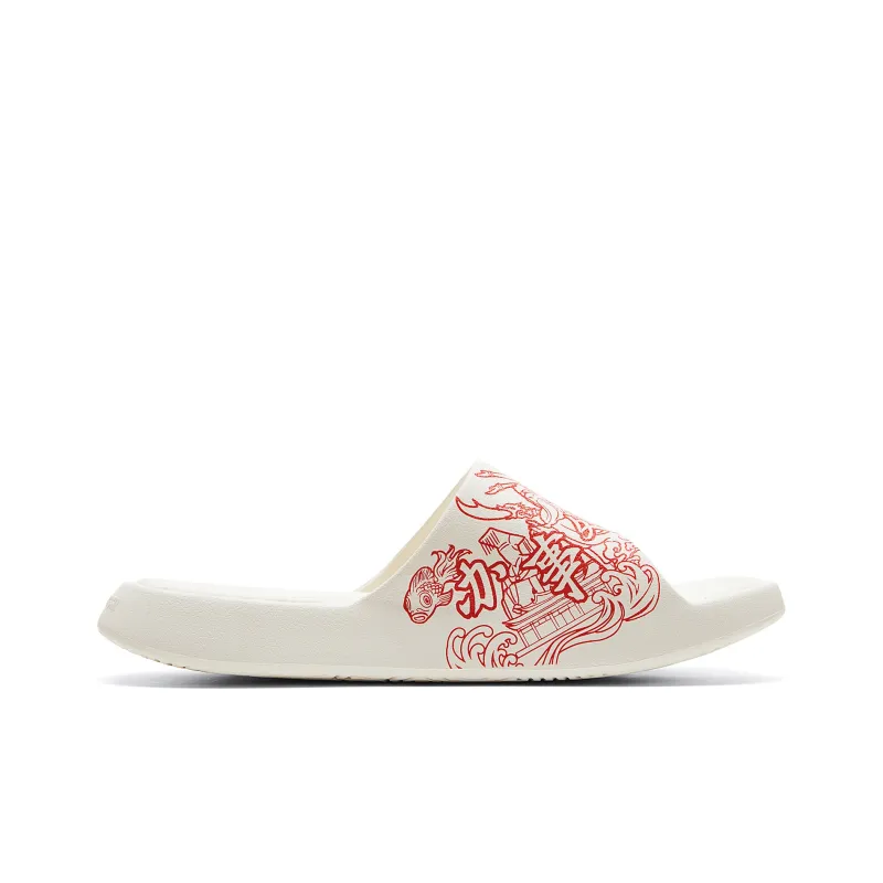 PEAK Slide Slippers Men's Canvas White-1