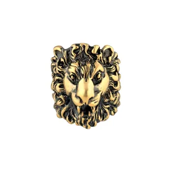 GUCCI Lion Embellished Brooch