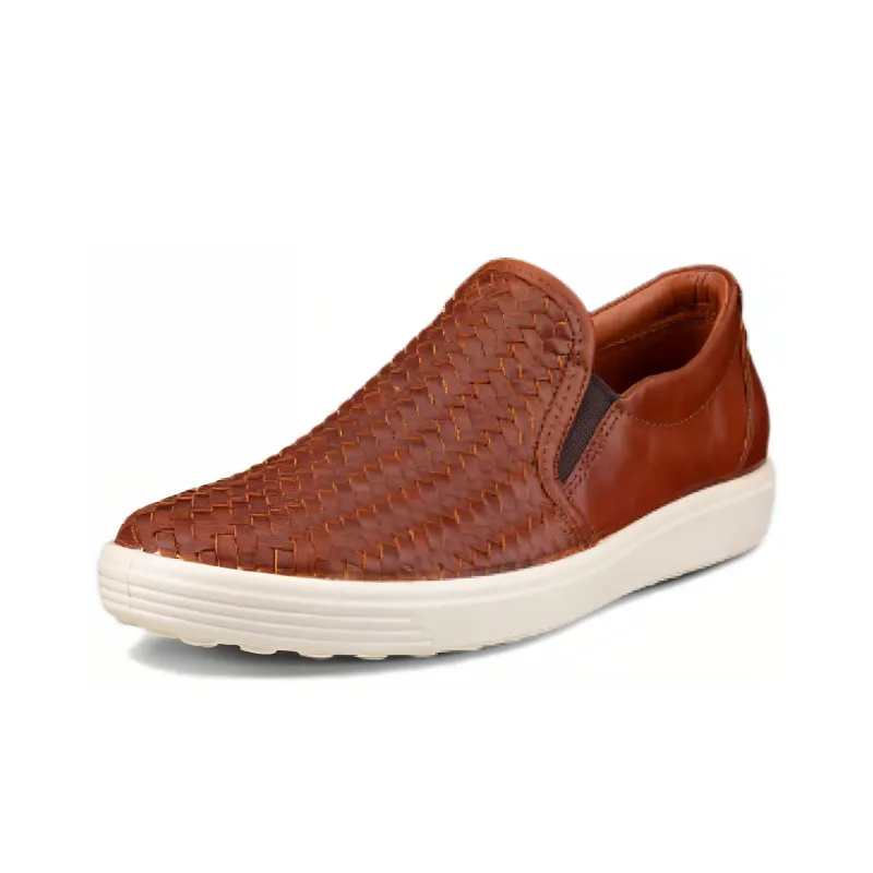 Ecco Low Top Skateboard Shoes Women's Brown-1