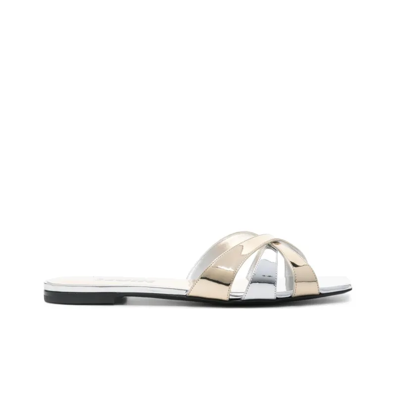 3JUIN Caris Vegas Leather Slides Women's-1