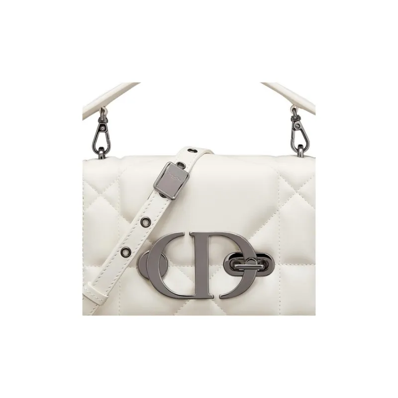 DIOR 30 Montaigne Collection Sheepskin Box Bag Monsoon Bag Shoulder Bag Crossbody Bag Handbag Regular Women's White-5