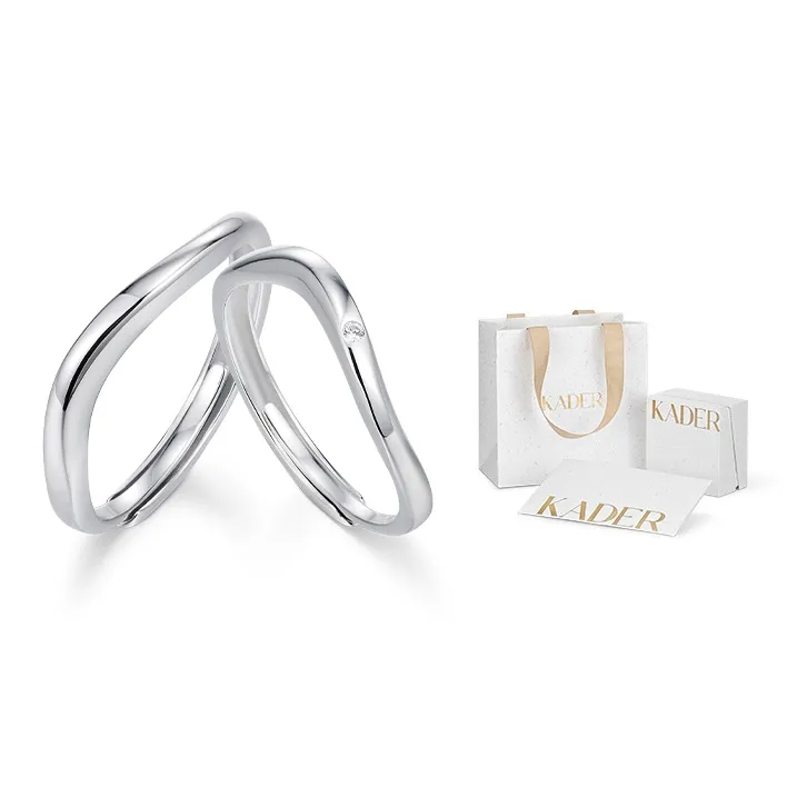 KADER Rings Unisex QL1117 ABK Silver White-1