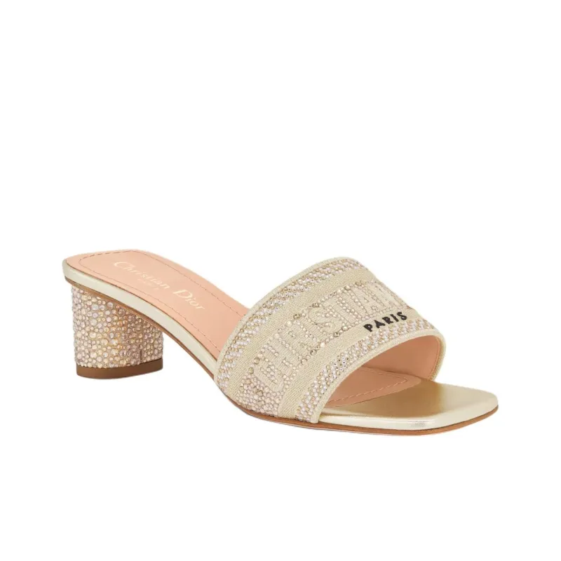 DIOR Dway Slide Slippers Women's Beige-2