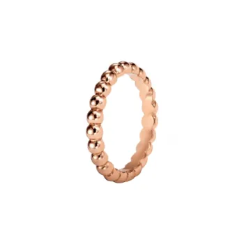 Van Cleef & Arpels Perlee Series 18K Rose Gold Rings Women's