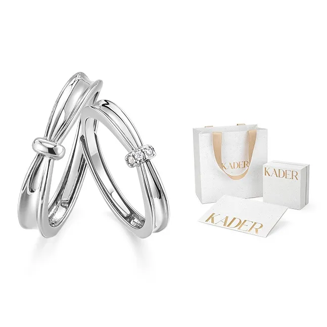 KADER S925 Silver Rings Unisex Silver White-1