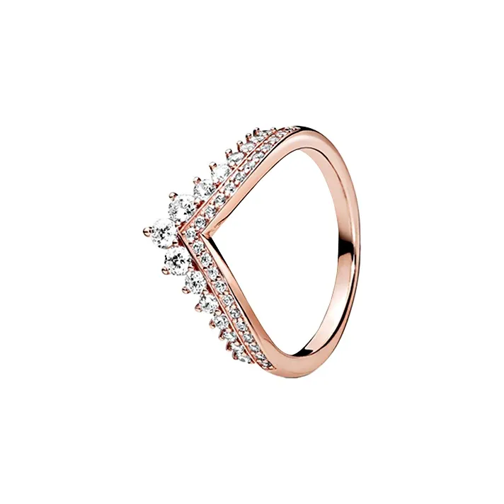 Pandora 925 Sterling Silver Rings Women's Rose Gold-0