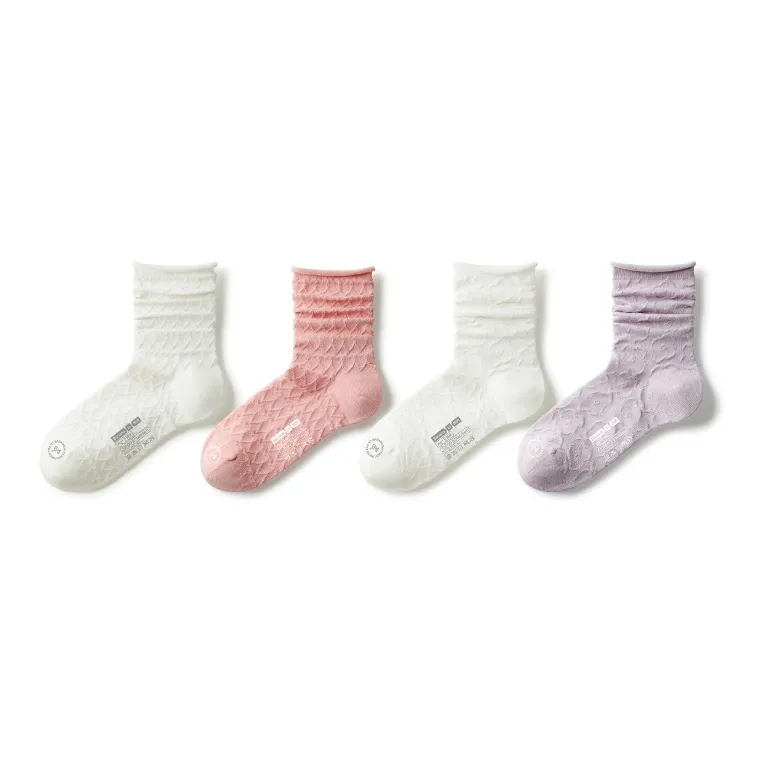 Bananain Mid Calf Socks Women's 4 Pack-5