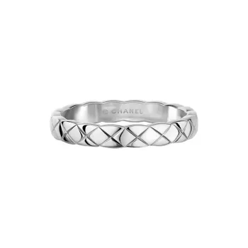 CHANEL CoCo Crush 18K White Gold Rings Women's Silver