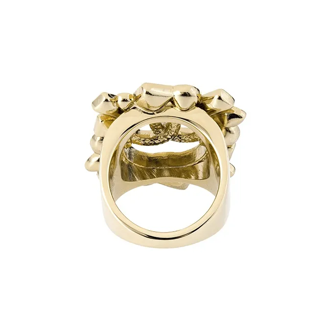 CHANEL Metal Rings Women's Gold-2