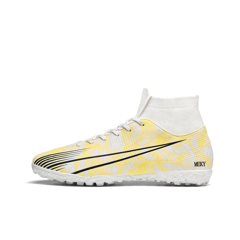 MEKY Cushioned Wear-Resistant Breathable Slip-Resistant Teenagers Soccer Shoes Unisex-25