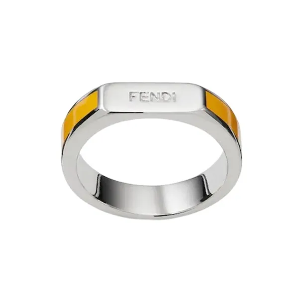 FENDI Rings Men Silver/Yellow-0