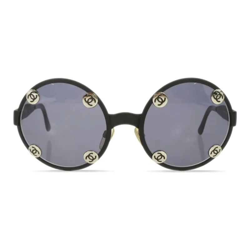 CHANEL CC logo Round frame Sunglasses-1