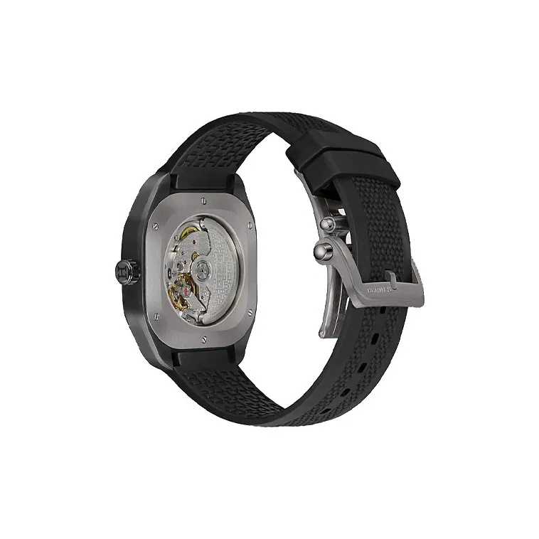 HERMES H08 Collection Wrist Watch Automatic Mechanical Movement Rubber Strap 42mm Black Dial Men's Watches W049428WW00-2
