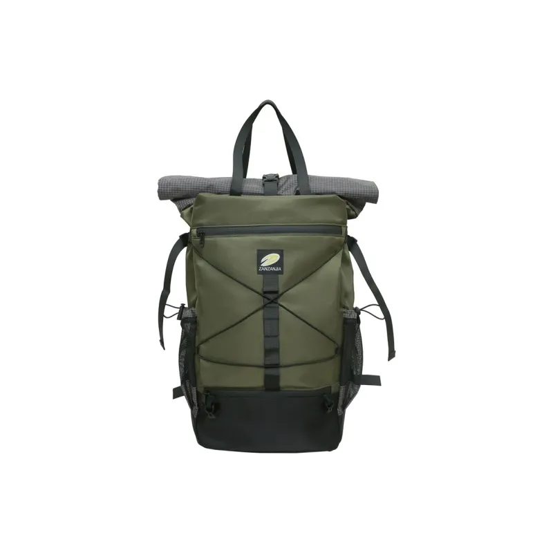 BALANG Nylon And Mesh Backpack Unisex Khaki Green Black-3