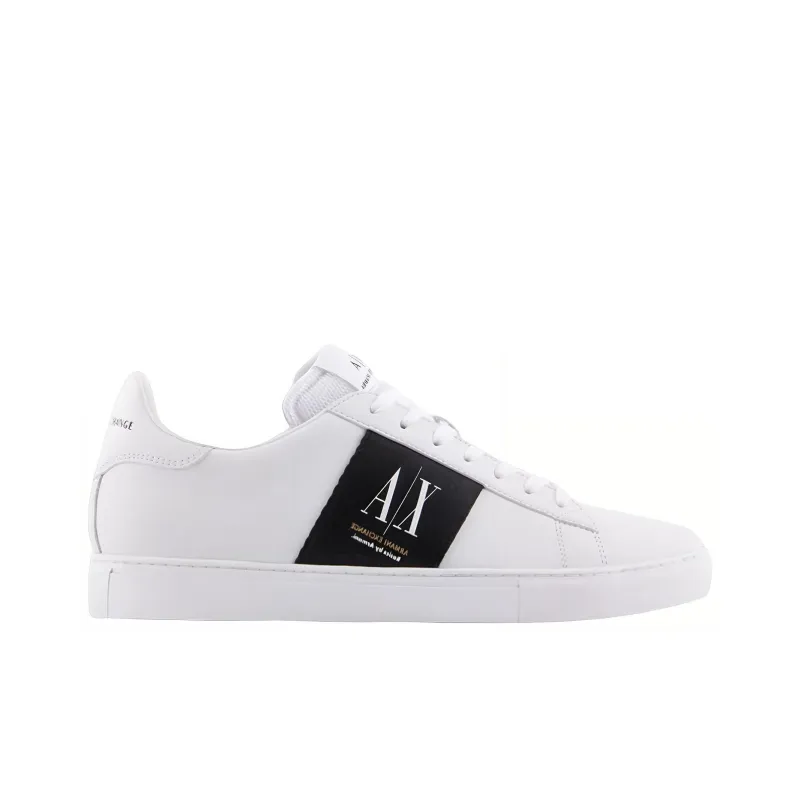 ARMANI EXCHANGE Logo-patch Leather Sneakers-1