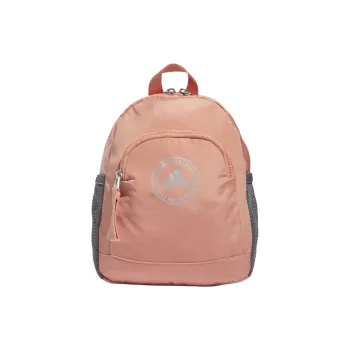 Adidas Recycled Polyester Backpack Mini Unisex Pink With Metallic Silver Accents