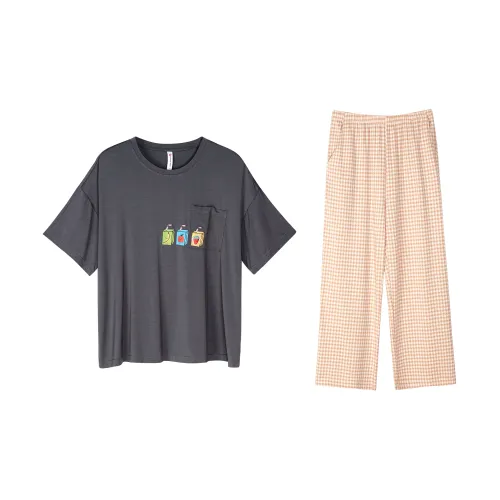 XUANZHITING Pajama Set Women's Dark Gray
