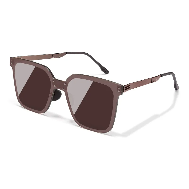 PULAIS Square Sunglasses Unisex Black-18