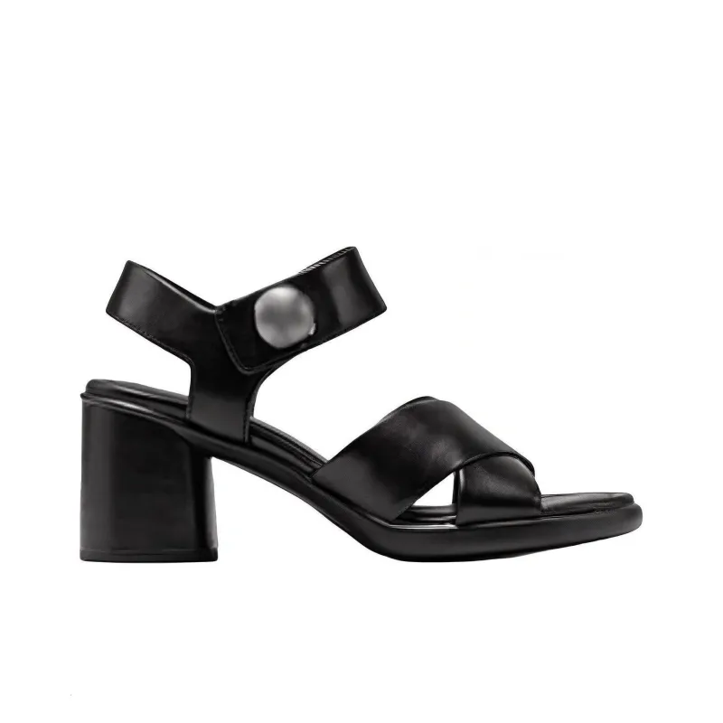 Ecco One Strap Sandals 7cm Women's Black-1
