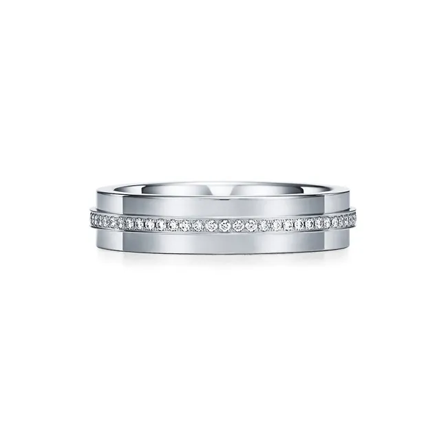 TIFFANY & CO. T Rings Men White Gold-2