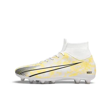 MEKY Cushioned Wear Resistant Breathable Slip Resistant Teenagers Soccer Shoes Unisex