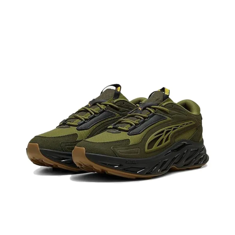 PUMA Slip-Resistant Low-Top Running Shoes Men's Green-1
