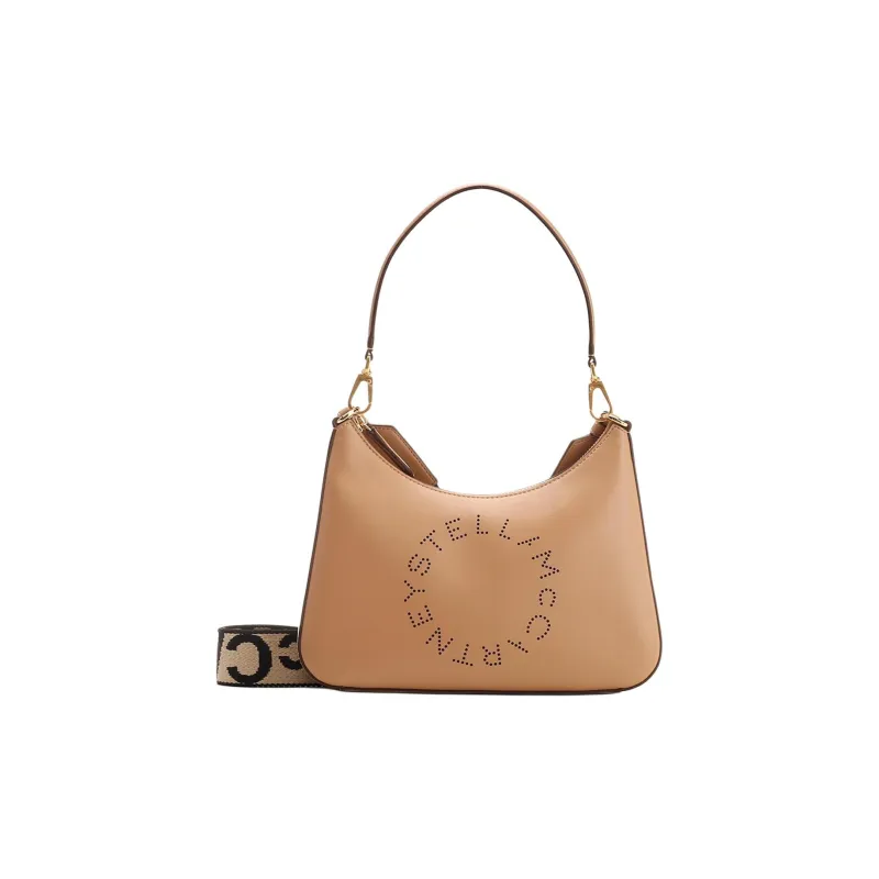 Stella McCartney Logo Perforated Zipped Shoulder Bag-3