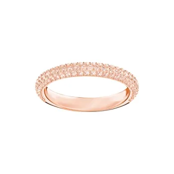 Swarovski Rose Gold Tone Plated Crystal Rings Women's Pink