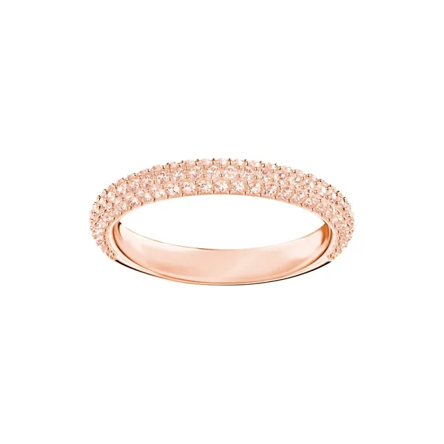 Swarovski Rose Gold Tone Plated Crystal Rings Women's Pink-0