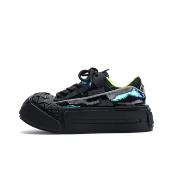 VINYVIOLA Slip Resistant Cushioning Wear Resistant Height Increasing Low Top Skateboard Shoes Women's