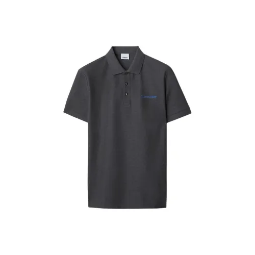 Burberry Polo Shirts Men Dark Gray