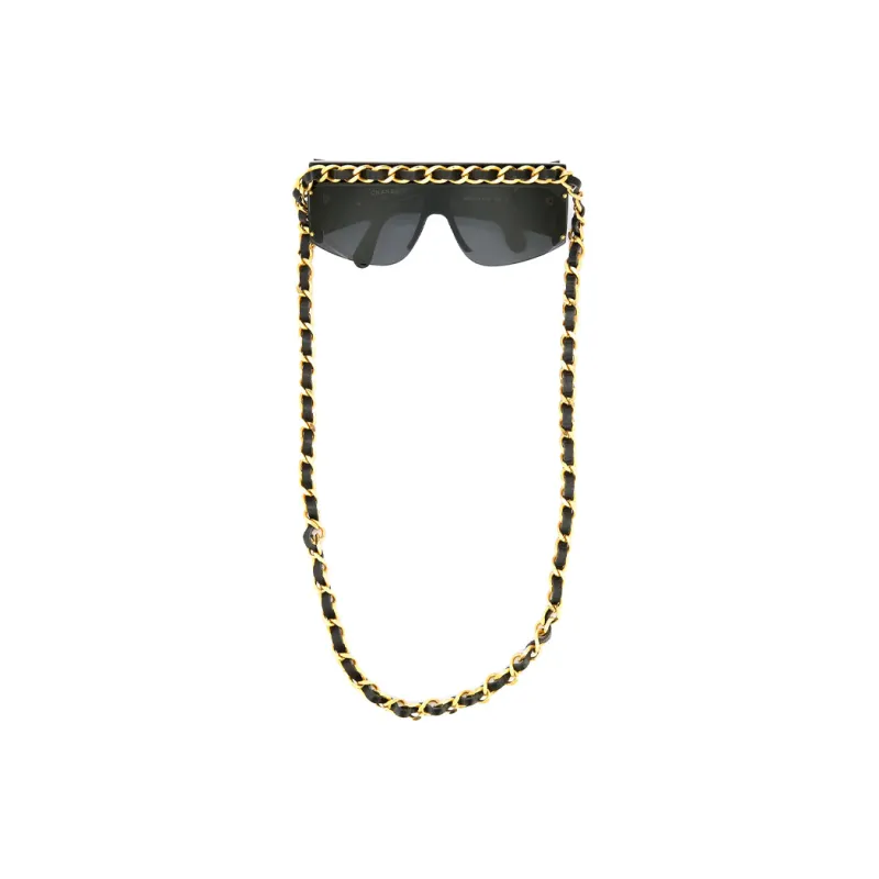 CHANEL Cc Chain Trim Sunglasses-1