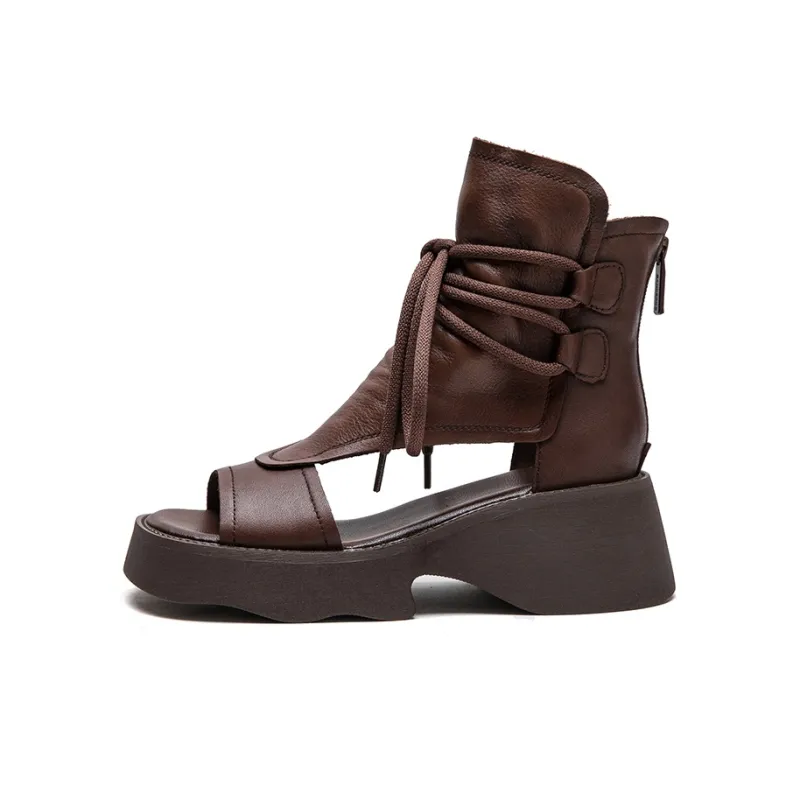 Yao Qia Roman Sandals 5cm Women's-8