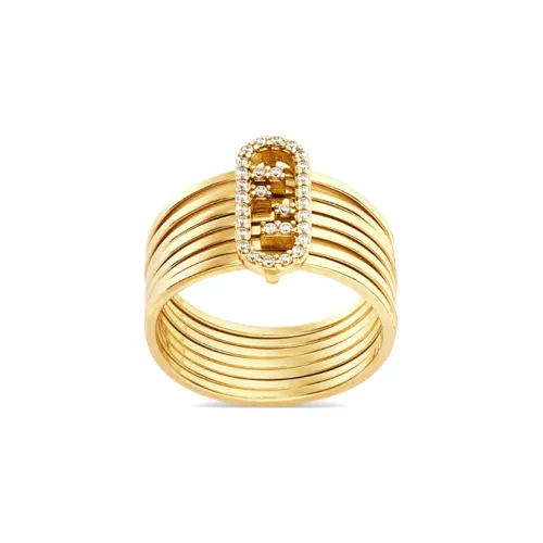 FENDI O'Lock Rings Women's Gold