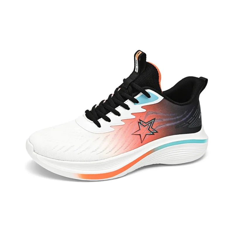 Binary Running Shoes Men Low Top Orange/Blue-1