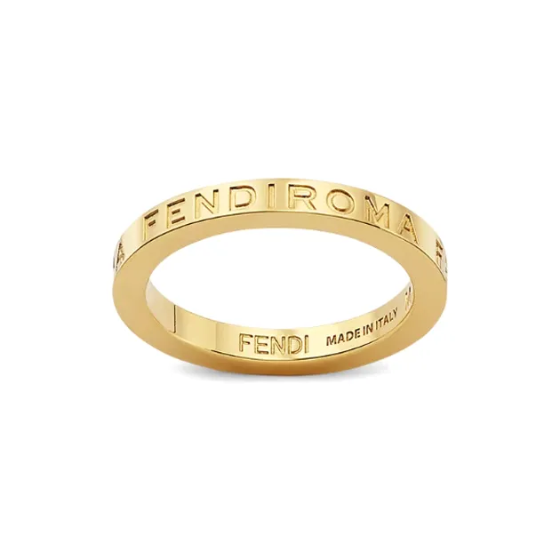FENDI フェンディ リング ゴールド M 4503125E0025 FENDI Rings Men Gold - POIZON