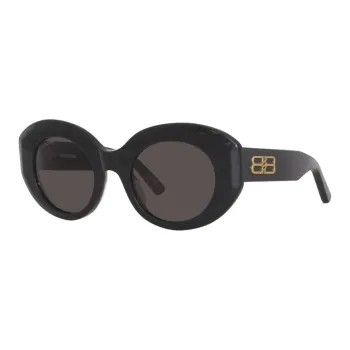 Balenciaga Plastic Oval Sunglasses Women's Black