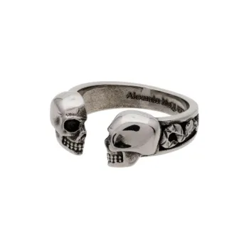 Alexander McQueen Metal Rings Men's Silver