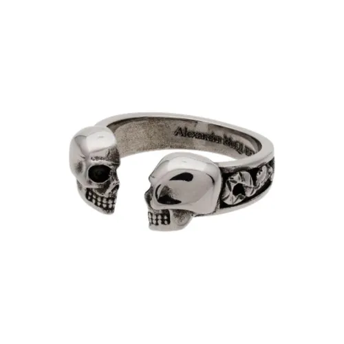 Alexander McQueen Rings Men Silver